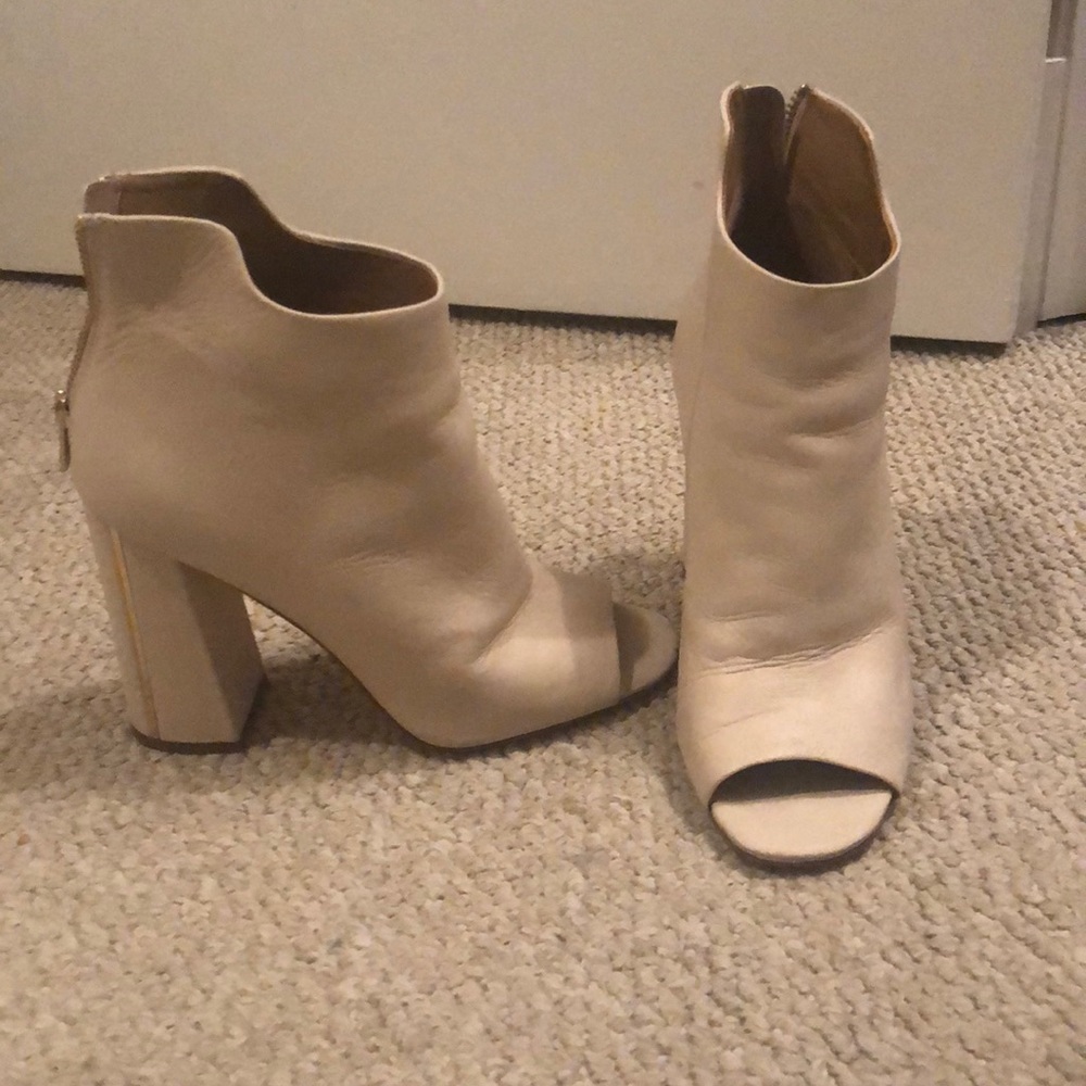 Calvin Klein peep toe booties